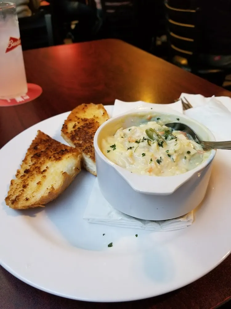 Chicken & Rice Soup Garlic Bread